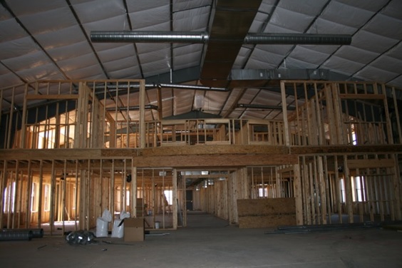 steel building interior build out